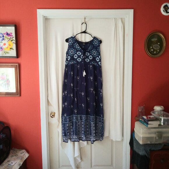 Midi Blue Sundress - Picture 1 of 3